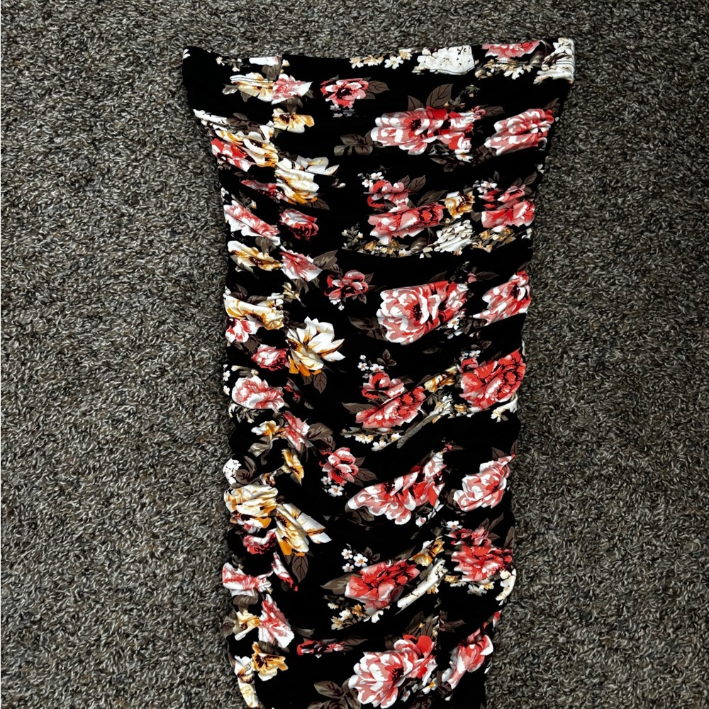 Black dress with flowers